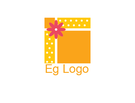 gift box with flower logo