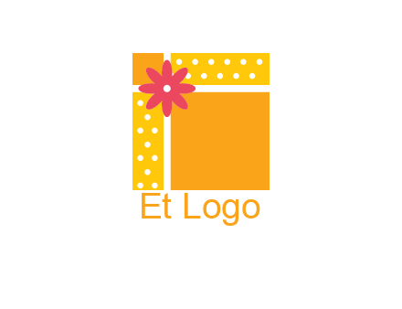 gift box with flower logo