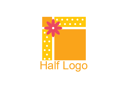 gift box with flower logo