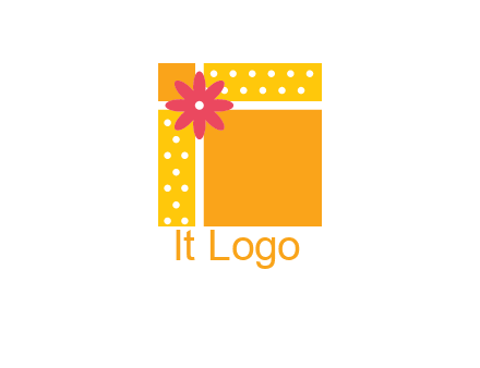 gift box with flower logo