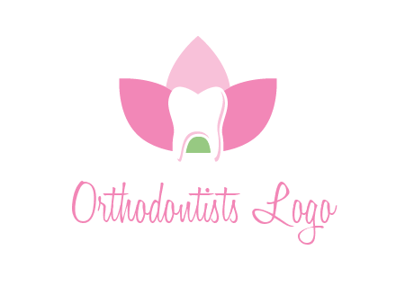 tooth in lotus flower dental logo