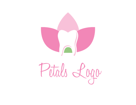 tooth in lotus flower dental logo