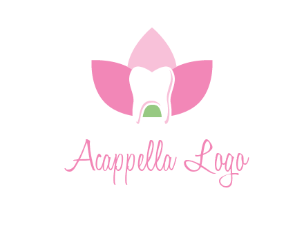 tooth in lotus flower dental logo