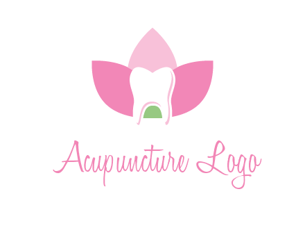 tooth in lotus flower dental logo