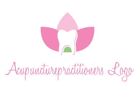tooth in lotus flower dental logo