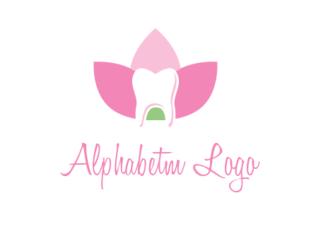 tooth in lotus flower dental logo