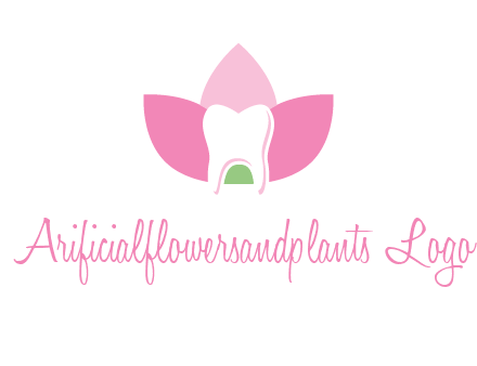 tooth in lotus flower dental logo