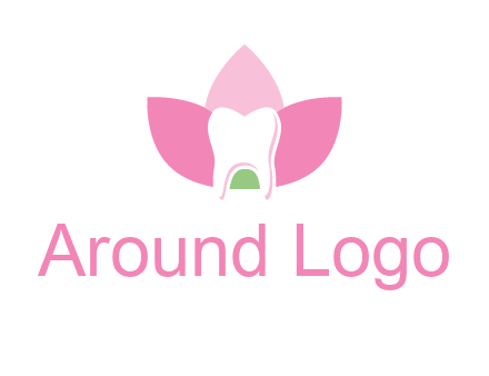 tooth in lotus flower dental logo