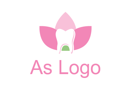 tooth in lotus flower dental logo
