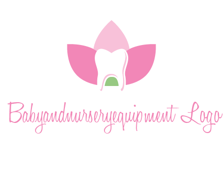 tooth in lotus flower dental logo
