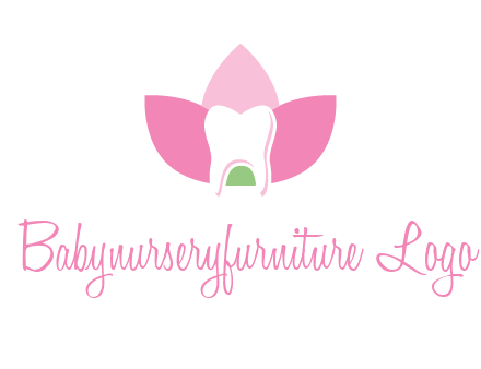 tooth in lotus flower dental logo