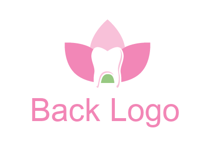 tooth in lotus flower dental logo