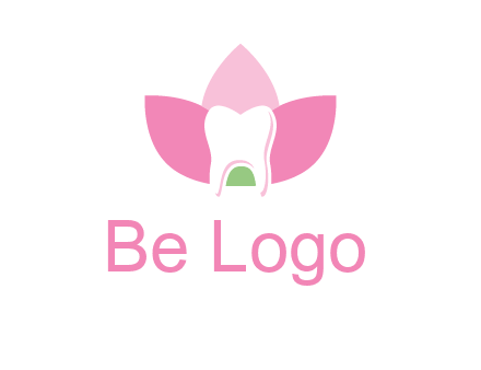 tooth in lotus flower dental logo