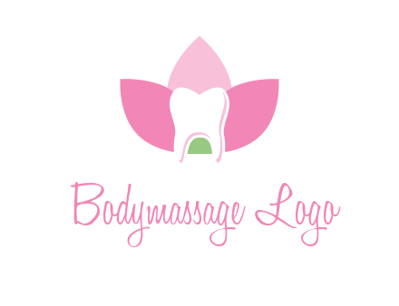 tooth in lotus flower dental logo