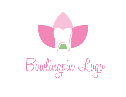 tooth in lotus flower dental logo