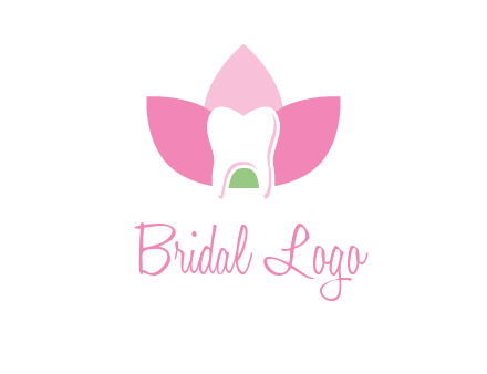 tooth in lotus flower dental logo