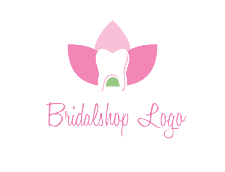 tooth in lotus flower dental logo