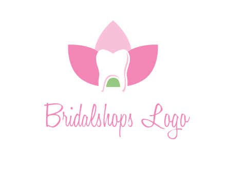 tooth in lotus flower dental logo