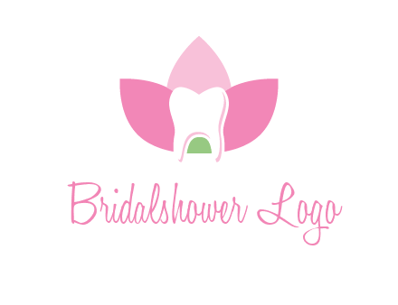 tooth in lotus flower dental logo