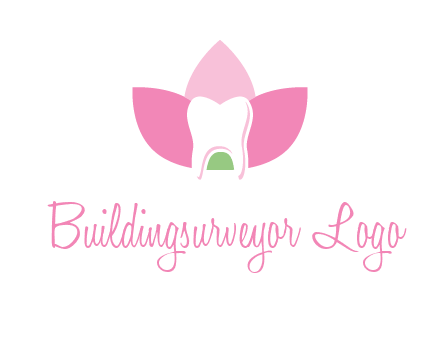 tooth in lotus flower dental logo