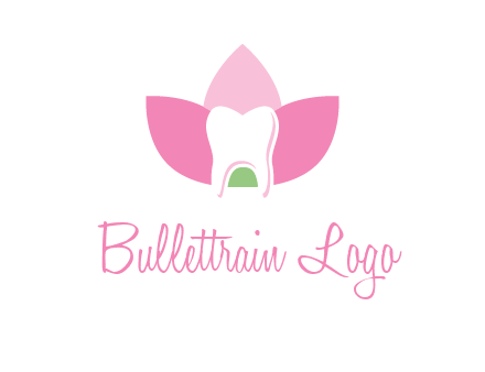 tooth in lotus flower dental logo
