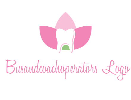 tooth in lotus flower dental logo