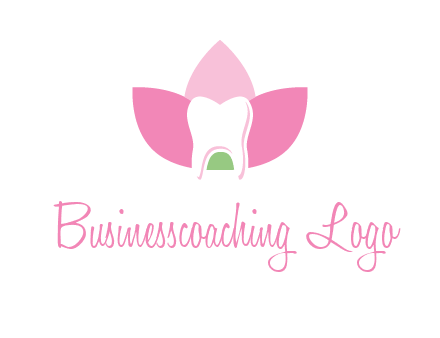 tooth in lotus flower dental logo