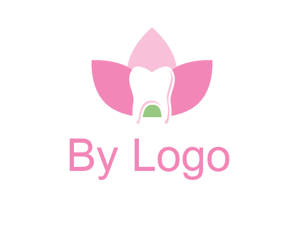 tooth in lotus flower dental logo
