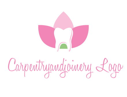 tooth in lotus flower dental logo