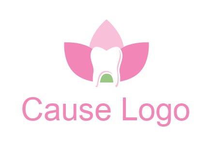 tooth in lotus flower dental logo