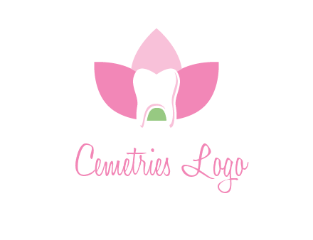 tooth in lotus flower dental logo