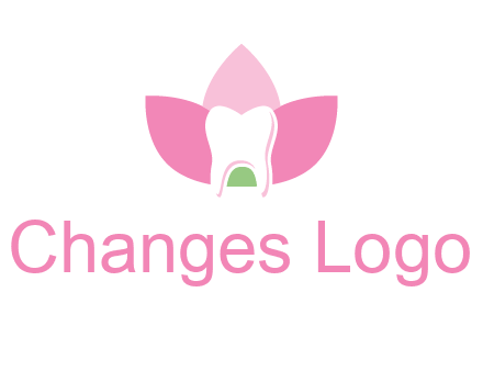 tooth in lotus flower dental logo