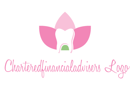 tooth in lotus flower dental logo