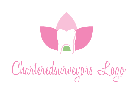 tooth in lotus flower dental logo