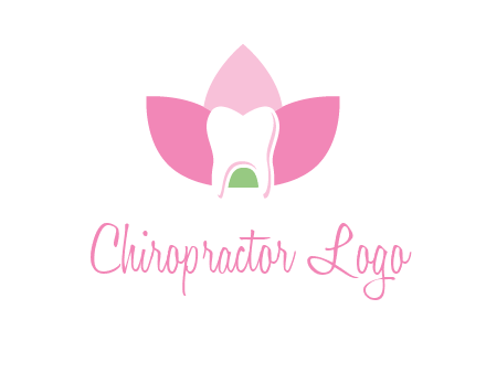 tooth in lotus flower dental logo