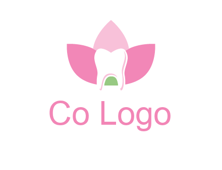tooth in lotus flower dental logo