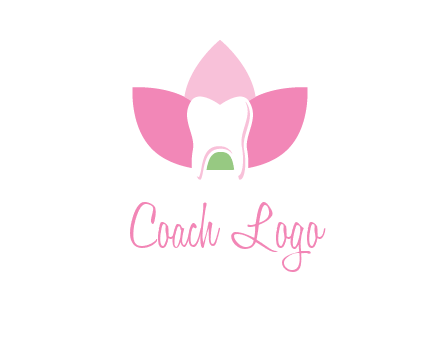 tooth in lotus flower dental logo