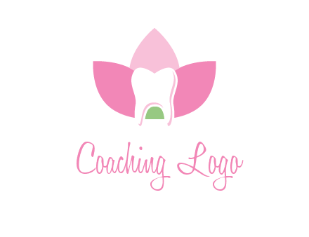 tooth in lotus flower dental logo