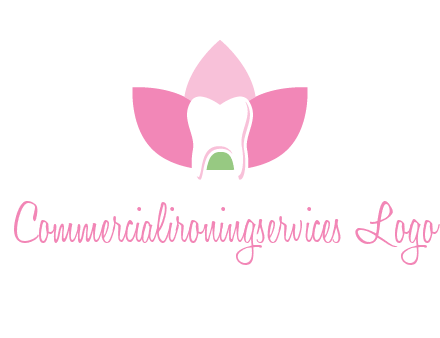 tooth in lotus flower dental logo