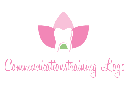 tooth in lotus flower dental logo