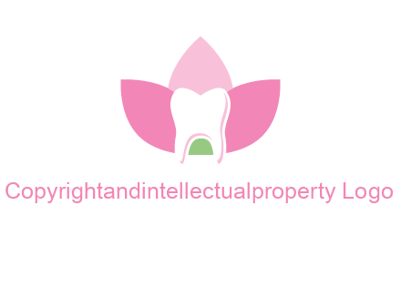 tooth in lotus flower dental logo