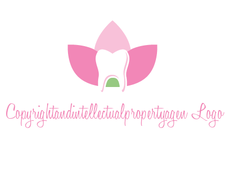 tooth in lotus flower dental logo