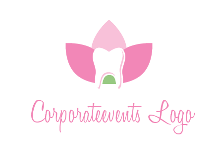 tooth in lotus flower dental logo