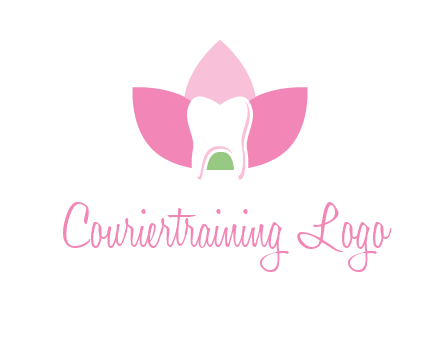 tooth in lotus flower dental logo
