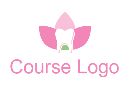 tooth in lotus flower dental logo