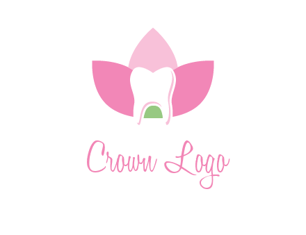 tooth in lotus flower dental logo