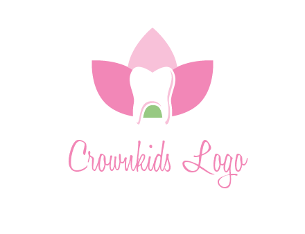tooth in lotus flower dental logo