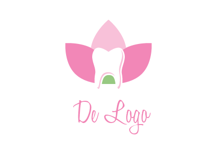 tooth in lotus flower dental logo