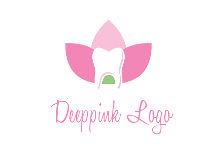 tooth in lotus flower dental logo