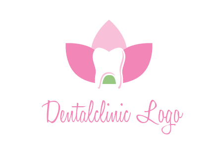 tooth in lotus flower dental logo